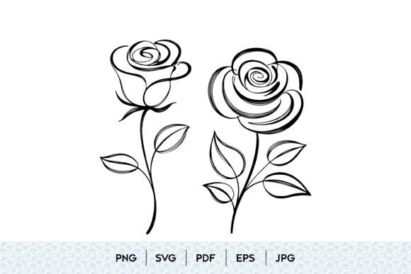 Download Rose Flower Duo SVG - Rose Collection