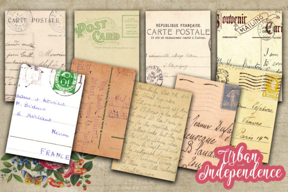 Download Vintage Postcard Ephemera 2.5" X 3.5" - Postcard Collection
