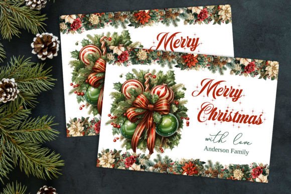 Download Retro Christmas Decoration Greeting Card - Retro Collection