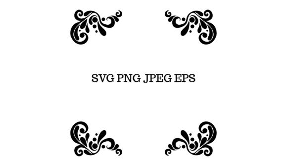 Download Elegant Frame with Corner Flourishes PNG - Flourish Collection