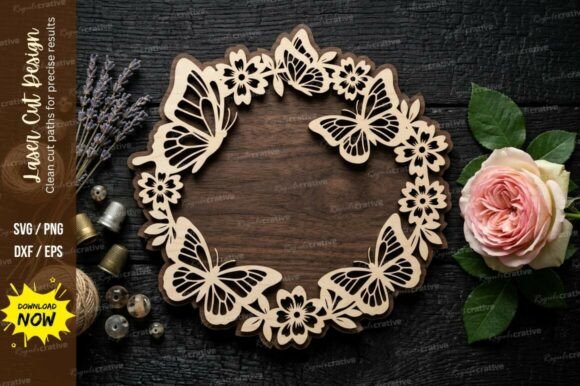 Download Leaf Wreath Frame Laser Cut Svg Cutting - Wreath Collection