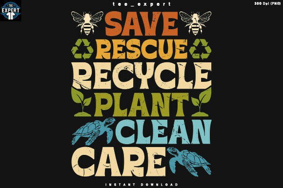 Download Save Rescue Recycle Plant Clean Care PNG - Save Collection