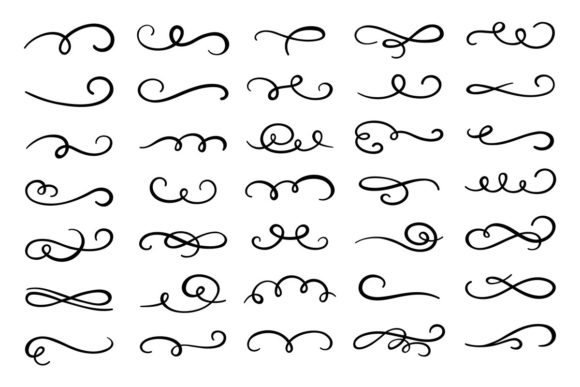 Download Calligraphic Swirl Flourish - Flourish Collection