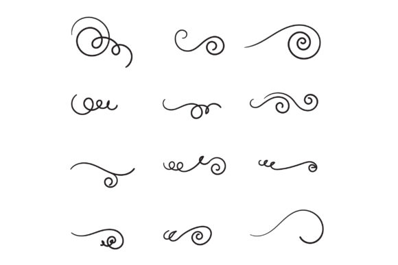 Download Doodle Flourishes Swirls - Flourish Collection