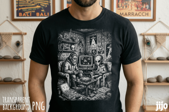 Download Bigfoot Alien Gaming Retro PNG - Retro Collection