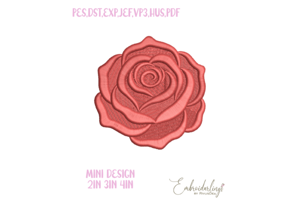 Download Mini Rose Embroidery Design - Rose Collection