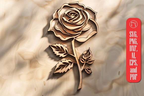 Download Laser Cut Wood Flower Rose SVG Cut File - Rose Collection