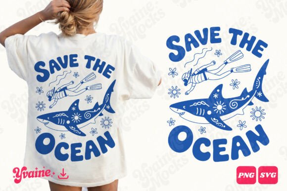 Download Retro Save the Ocean Summer SVG PNG - Save Collection