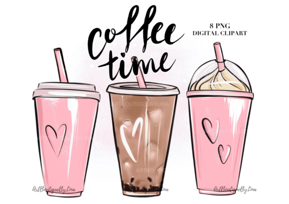 Download Pink Coffee Cups PNG, Iced Coffee - Pink Collection