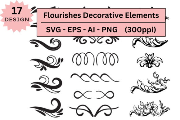Download Flourishes Decorative Elements  Bundle - Flourish Collection