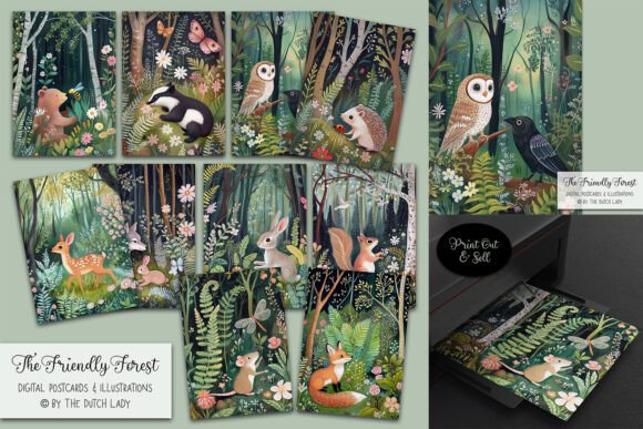 Download The Friendly Forest Postcard Designs - Postcard Collection