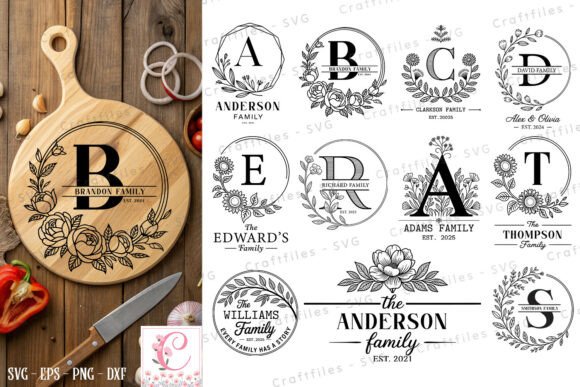 Download Personalized Floral Letter Monogram SVG - Letter Collection