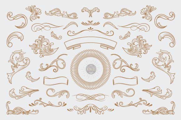 Download Vintage Flourish Ornaments Frame - Flourish Collection