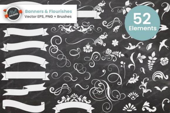 Download Banners &amp; Flourishes Vectors - Flourish Collection