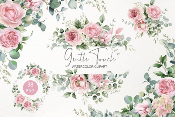 Download Pink Floral Clipart. Watercolor Flowers - Pink Collection