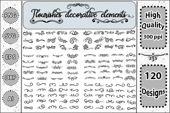 Download Flourishes Decorative Elements Svg Set 2 - Flourish Collection