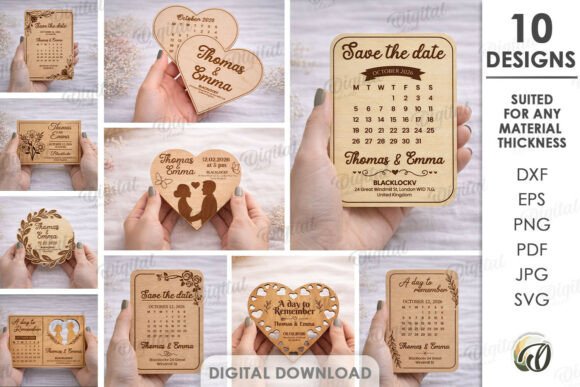 Download Save the Date Bundle Laser Cut - Save Collection