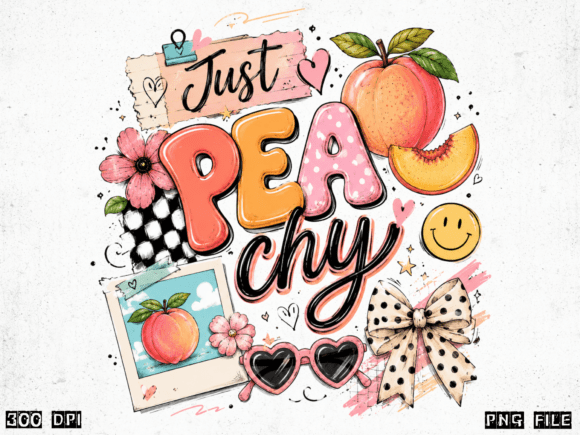 Download Just Peachy Retro Summer PNG | Cute Peac - Retro Collection