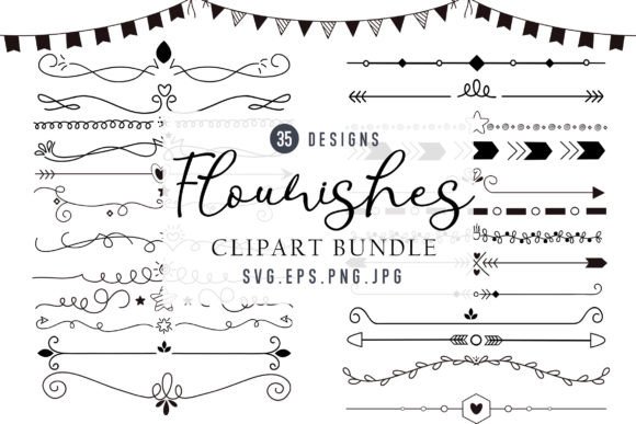 Download Flourishes Bundle, Flourishes, Dividers - Flourish Collection