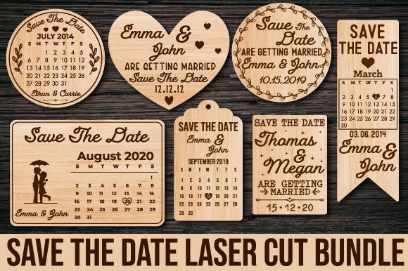 Download Save the Date Wood Laser Cut - Save Collection