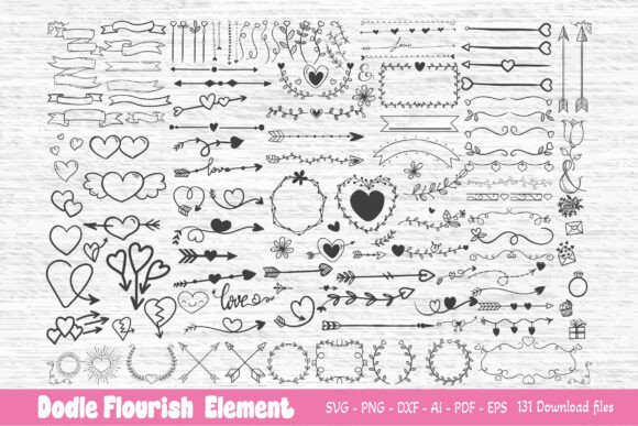 Download 131 Doodle Flourish Svg, Element Svg - Flourish Collection