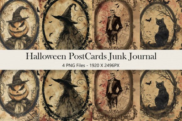 Download Vintage Halloween Postcard Clipart - Postcard Collection