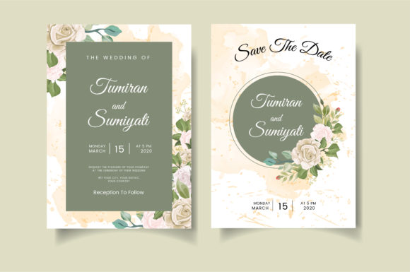 Download Rose and Green Leaf Wedding Template - Rose Collection