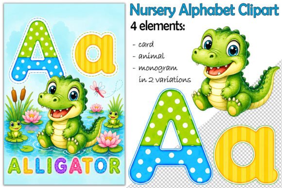 Download Alphabet Clipart Letter a, Alligator PNG - Letter Collection